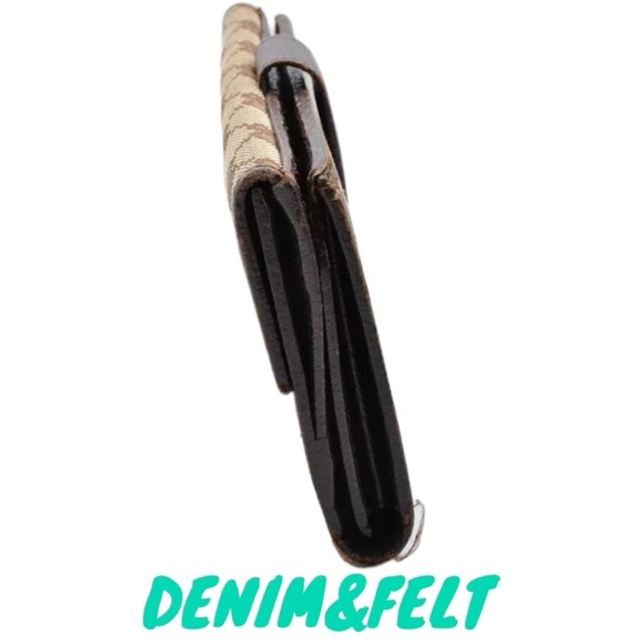 🤎GUCCI GG Brown/Tan Canvas Bi-Fold Leather Zip Around Bar Wallet | PRELOVED!!🤎 - Picture 5 of 11